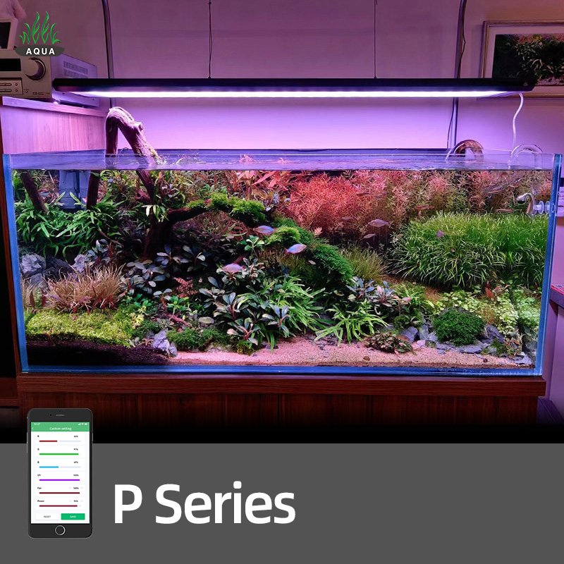 Factory wholesale aquarium equipment P900Pro LED smart aquarium light custom spectrum RGBUV dimming plant fish tank light 90cm