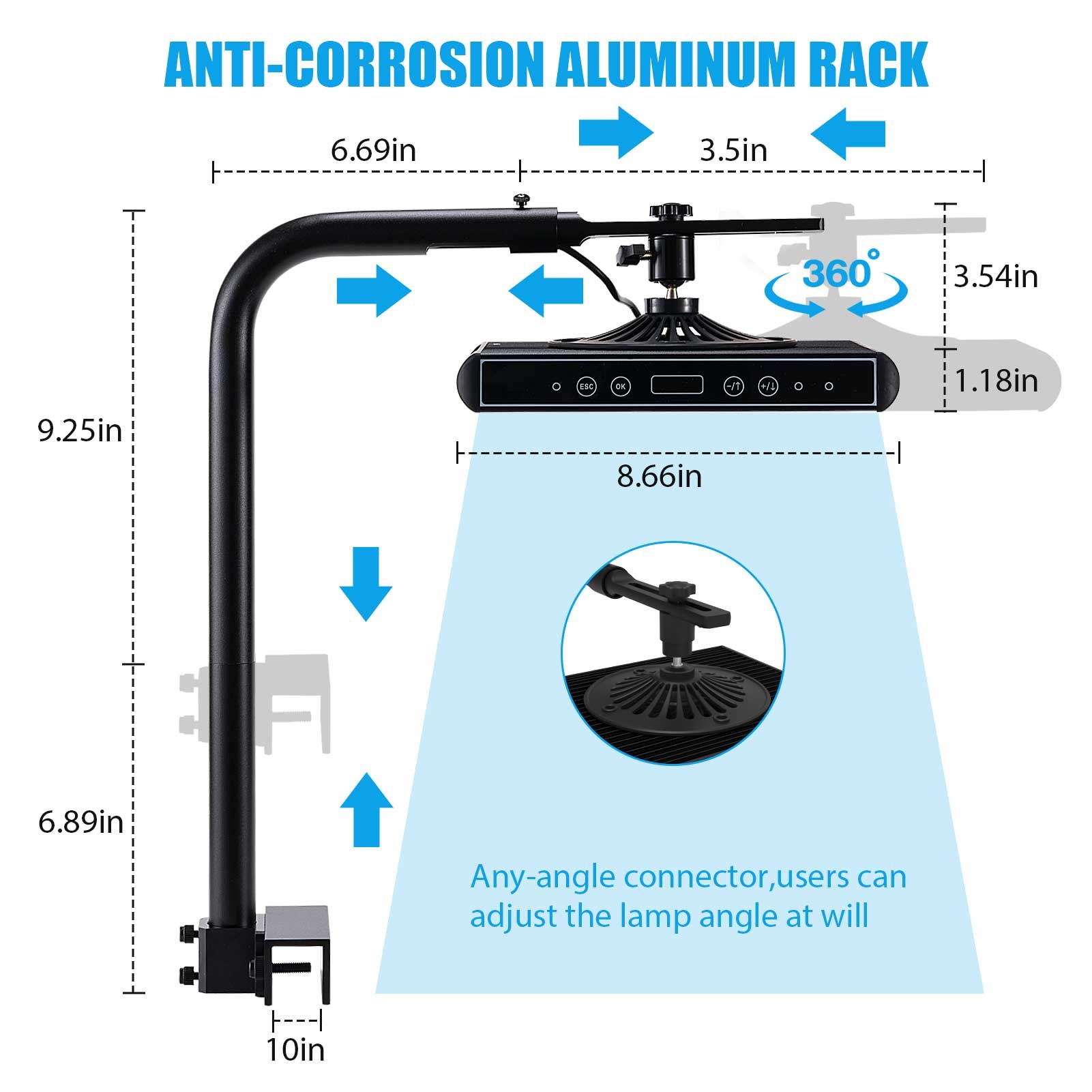 CTLite AquaSpace G6-100W 5 channels sunrise and sunset Group control LED Aquarium Lights for reef coral tank