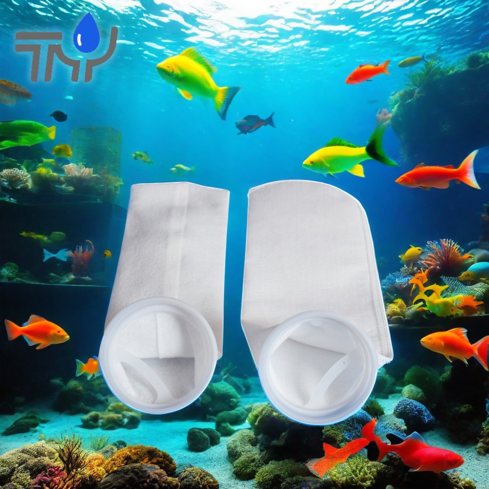 Liquid filter bag felt filter socks water filter bag 1 micron for Freshwater/Saltwater Aquariums/Ponds