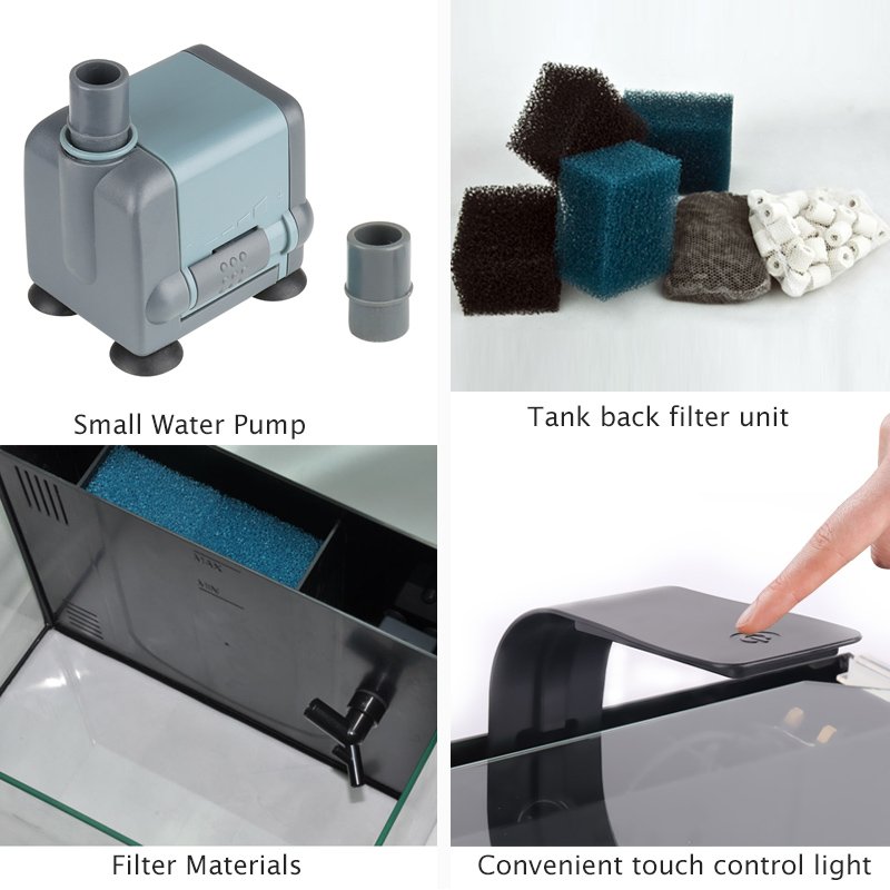 Heto19L Aquarium can be used in the office With filters and other accessories