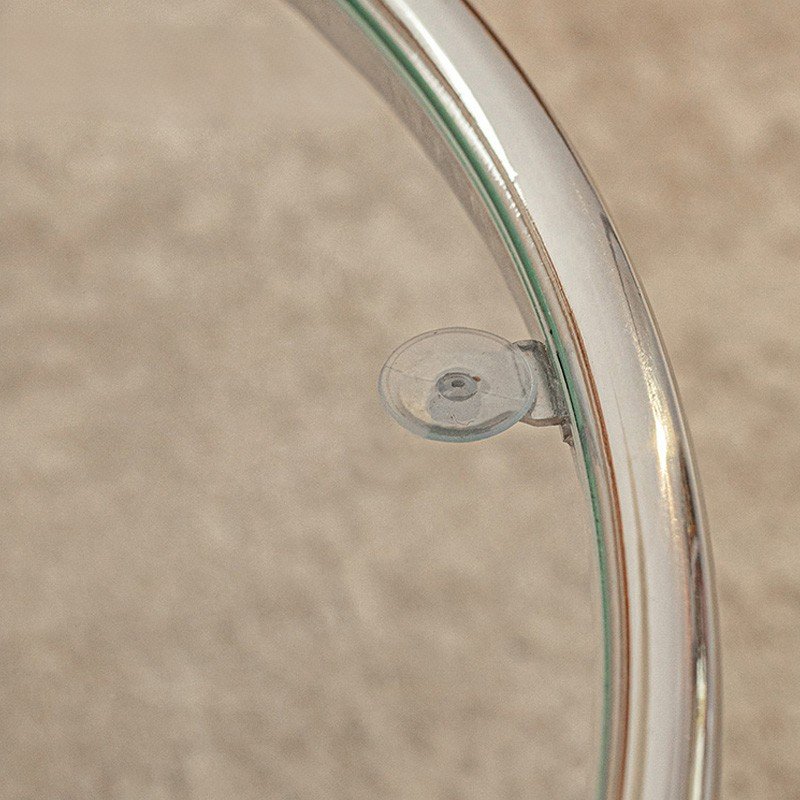 Tempered Glass Coffee Table Household Stainless Steel Tea Table Light Luxury Living Room With Movable Rotating Table