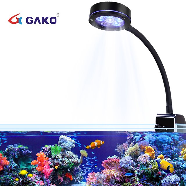 Nano Aquarium Reef Marine Led Lights Shell ,switch-on-cord Aquarium Light,12v,1a,aluminum Alloy Aquarium Tank