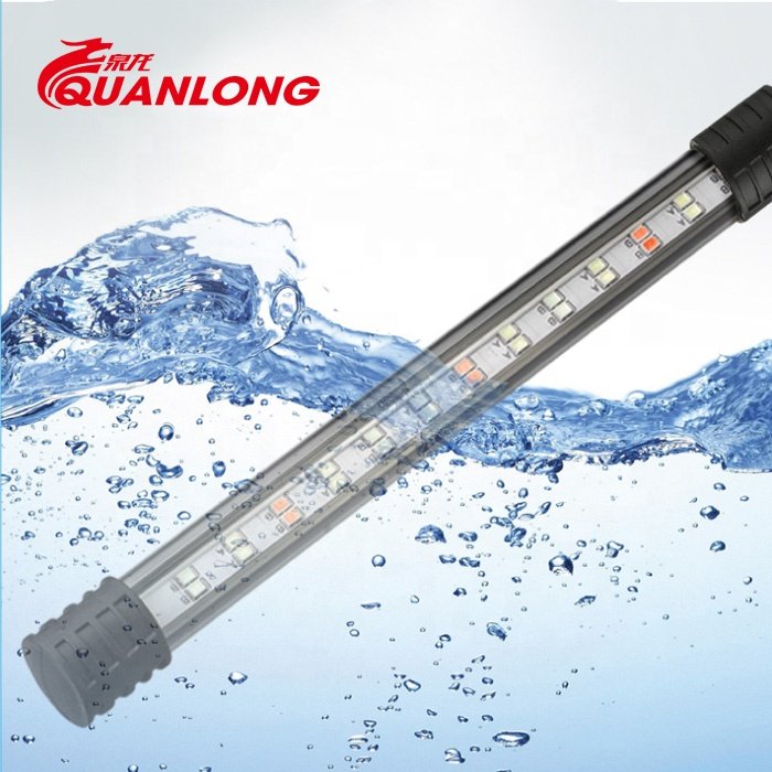 Quanlong wrgb aquarium lights T4 led lighting submersible arowana fish tank led aquarium light