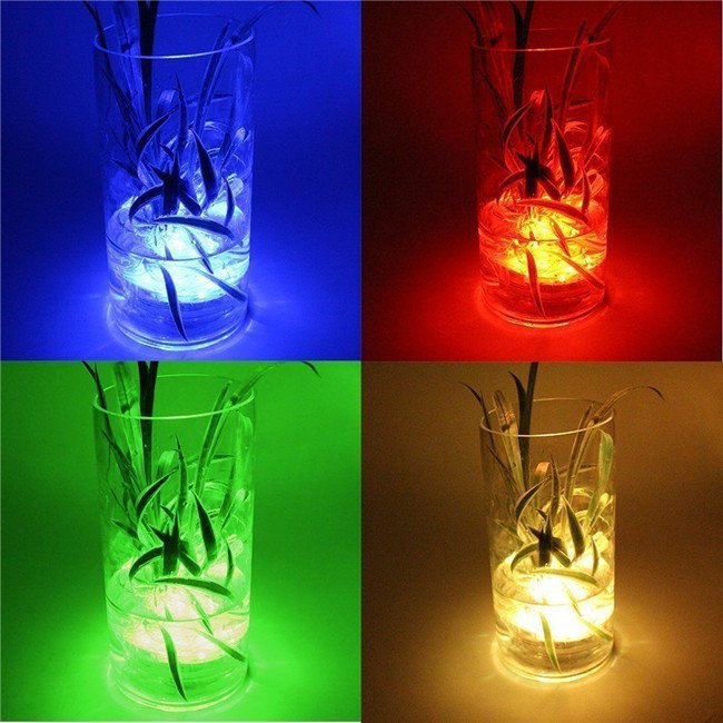 Decoration RGB Night Light 16 Color Wireless Waterproof LED Submersible Light for swimming pool Aquarium