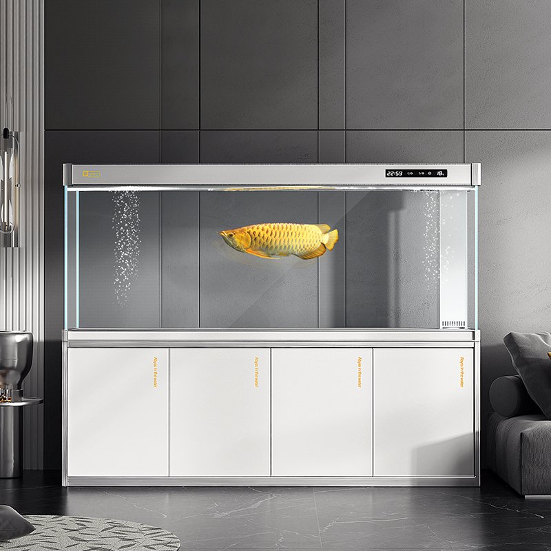 Acuarios Large Glass Fish Tank Led Light Ornamental Fish Wet And Dry Separation Filter Aquarium