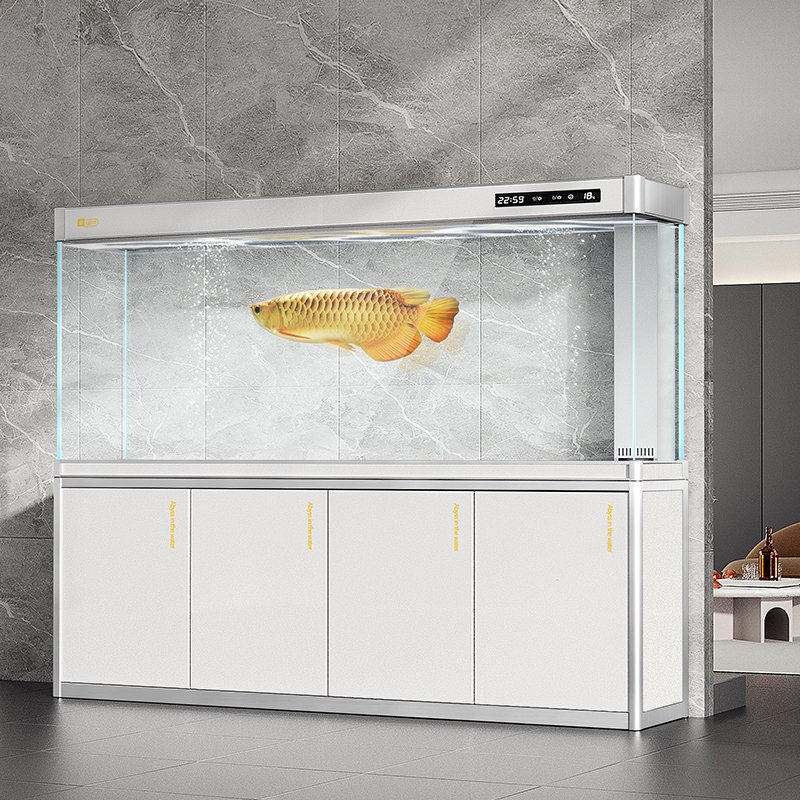Acuarios Large Glass Fish Tank Led Light Ornamental Fish Wet And Dry Separation Filter Aquarium