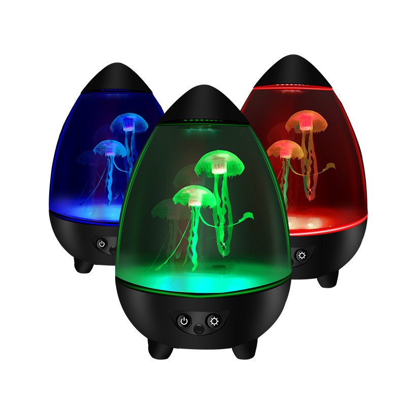 2024 New Design Led Aquarium Night Light 7 Color Changing Electric Mood Jellyfish Lamp