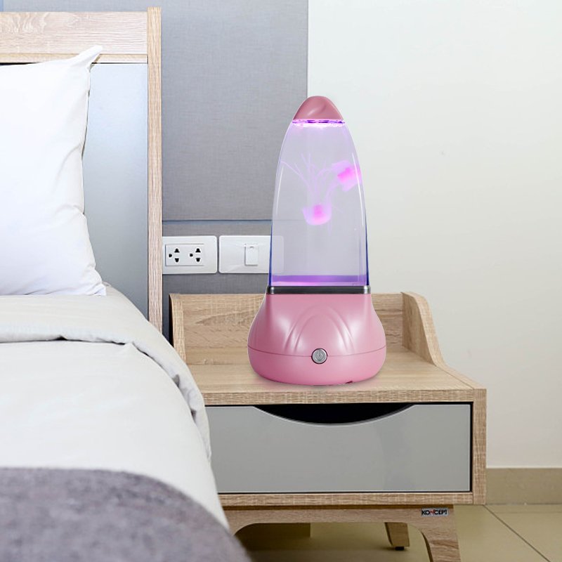 2024 New Design Led Aquarium Night Light 7 Color Changing Electric Mood Jellyfish Lamp