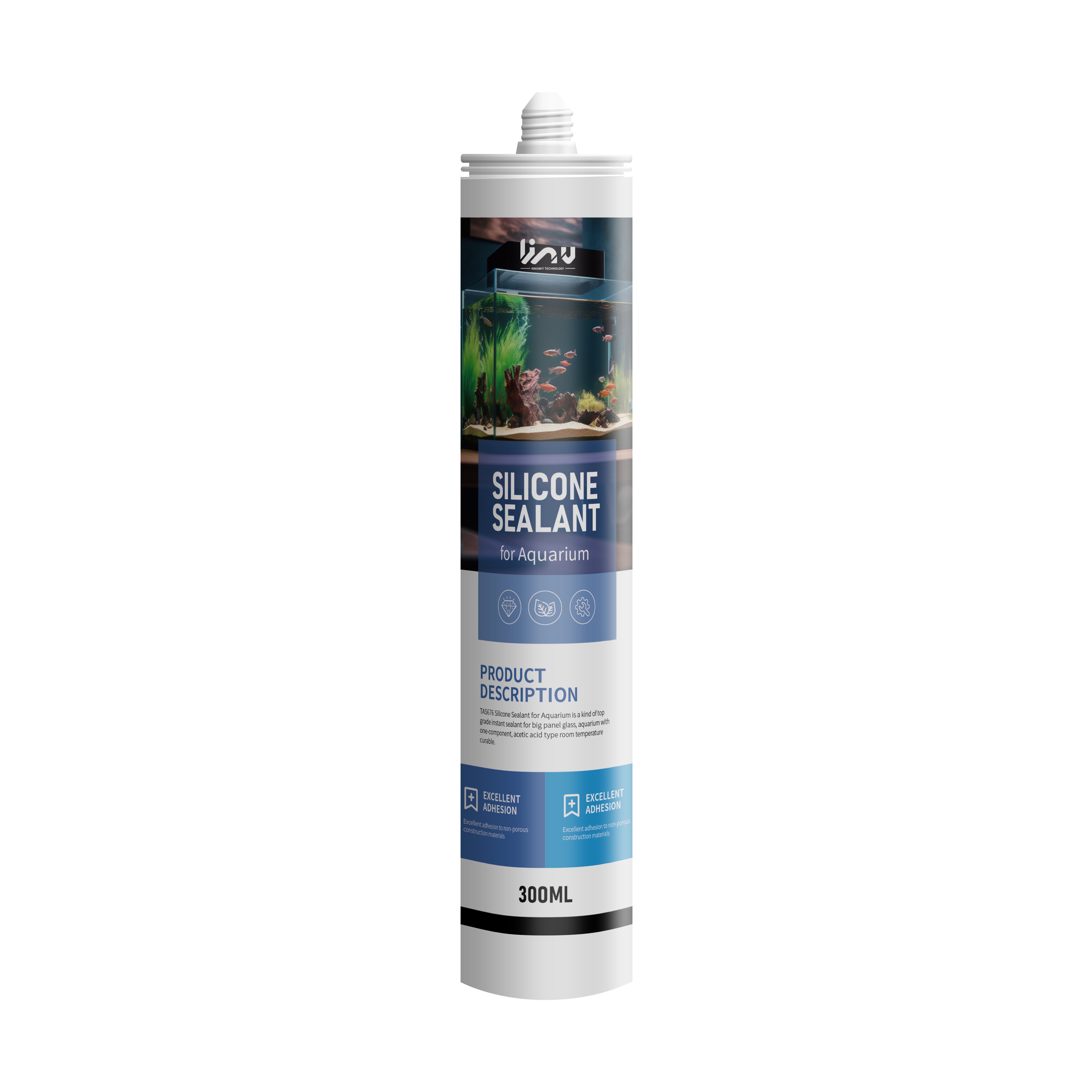 Kingwit Factory High Quality Professional Fish Glass Aquarium Silicone Adhesive Sealant