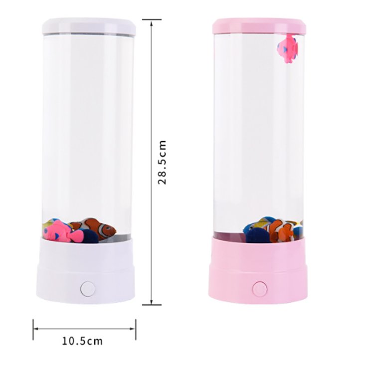 LED Water Aquarium Tank Night Color Changing Mood Lamp Table Night Light LED Bubble Fish Lamp