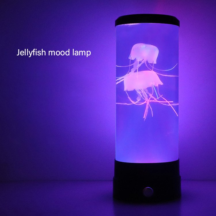 LED Water Aquarium Tank Night Color Changing Mood Lamp Table Night Light LED Bubble Fish Lamp