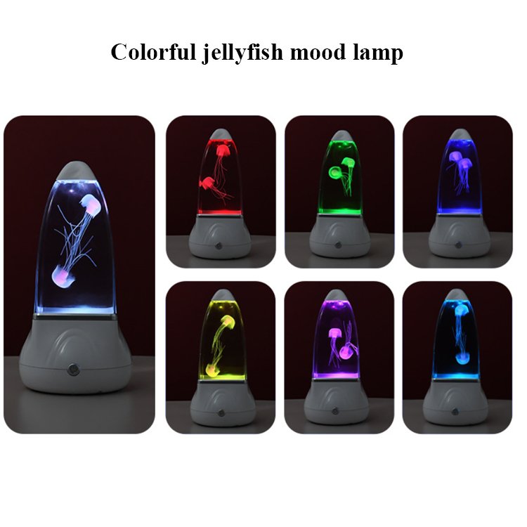 LED Water Aquarium Tank Night Color Changing Mood Lamp Table Night Light LED Bubble Fish Lamp