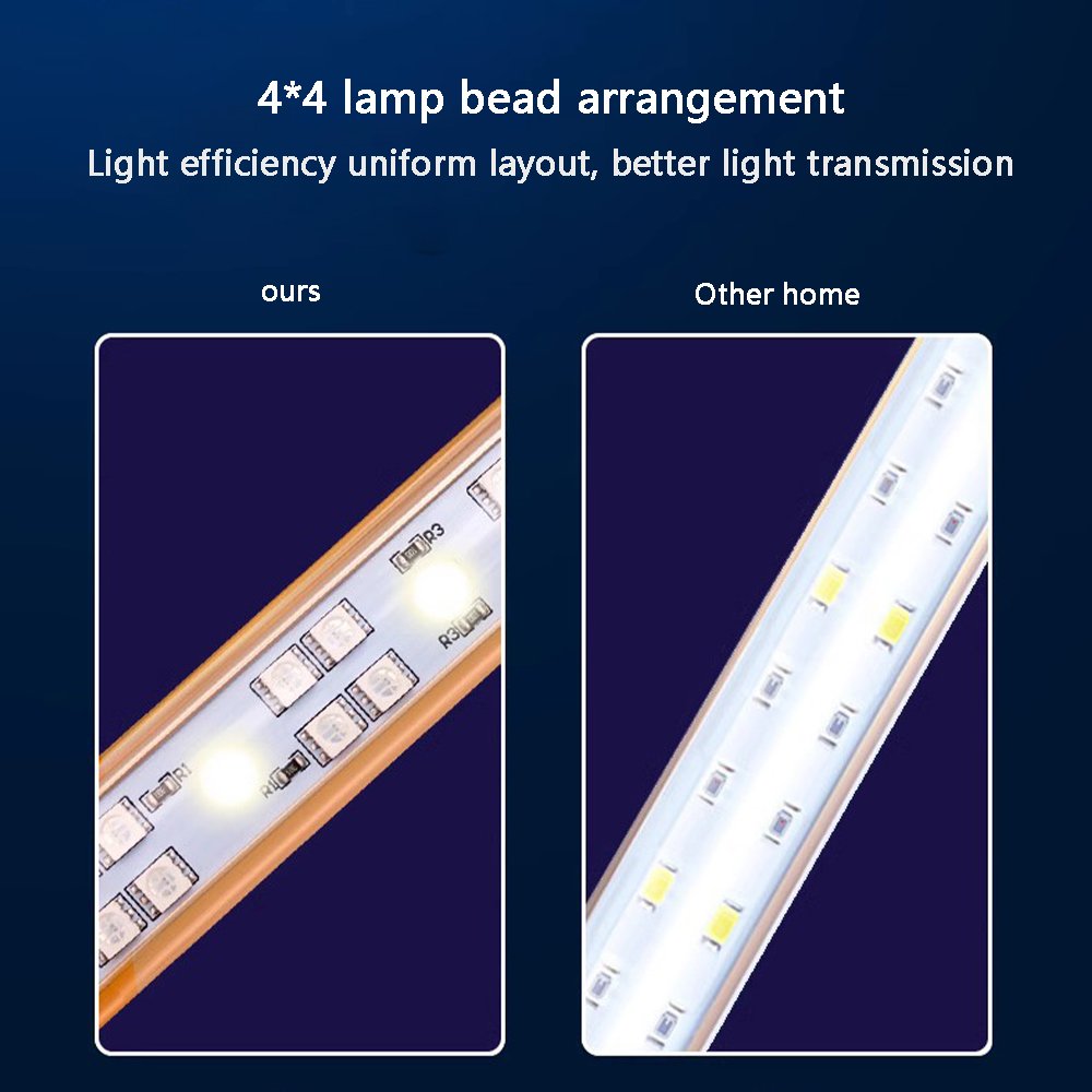 Double row aquarium lights LED high brightness no stroboscopic aquarium water grass diving ornamental fish lights