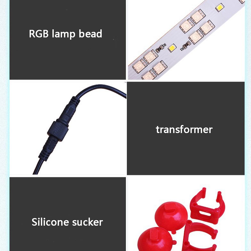 Double row aquarium lights LED high brightness no stroboscopic aquarium water grass diving ornamental fish lights