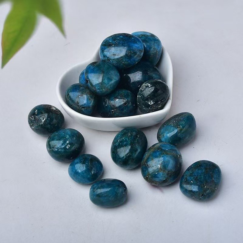 Wholesale popular Natural Apatite 2-3 cm Tumbles Crystal Polished Blue Healing meditation mineral Stone For Home Decoration