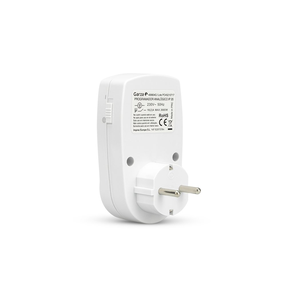 Garza Brand Functionality Portable 2Pcs Analogue Indoor 24 Hour Analogue Timer For 1 Socket With Switch