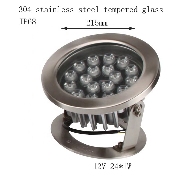 High Power18W 24W RGB Color LED Underwater Fountain Light for Pool Pond Aquarium