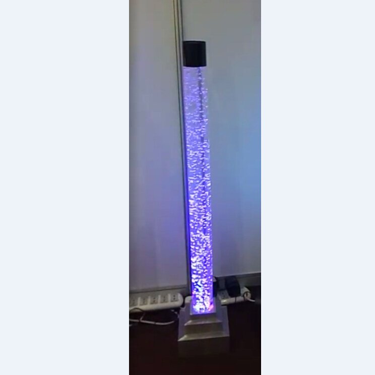 acrylic round water bubble pillar with RGB led light waterfall fountain column
