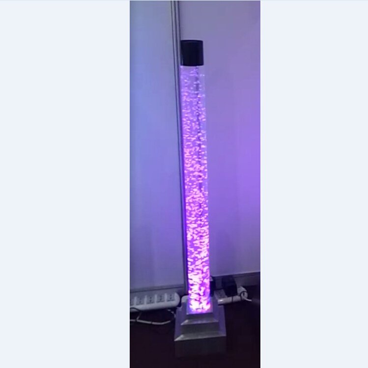 acrylic round water bubble pillar with RGB led light waterfall fountain column