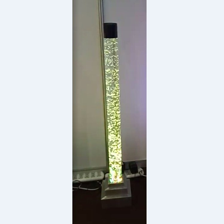 acrylic round water bubble pillar with RGB led light waterfall fountain column