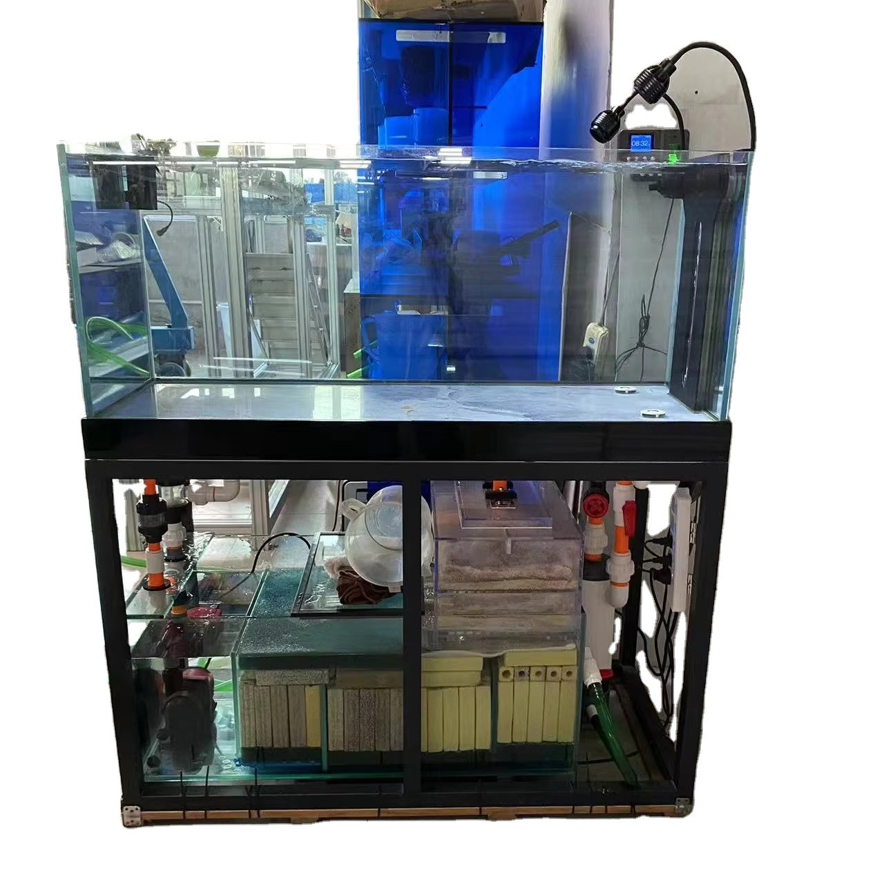 Clear Glass Jellyfish Tank(Tank+Light+Filter),Jellyfish Tank Aquarium Multi-Function Tank for Betta Fish, Shrimp, Goldfish