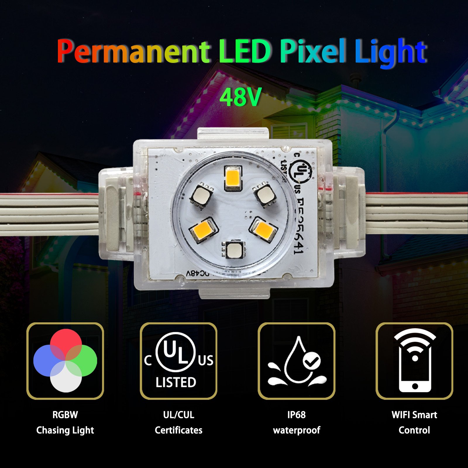 Wireless Led Lights Para Casa Under Water DC48V Led Painting Point Lights Permanent Holiday Christmas Lights Outdoor