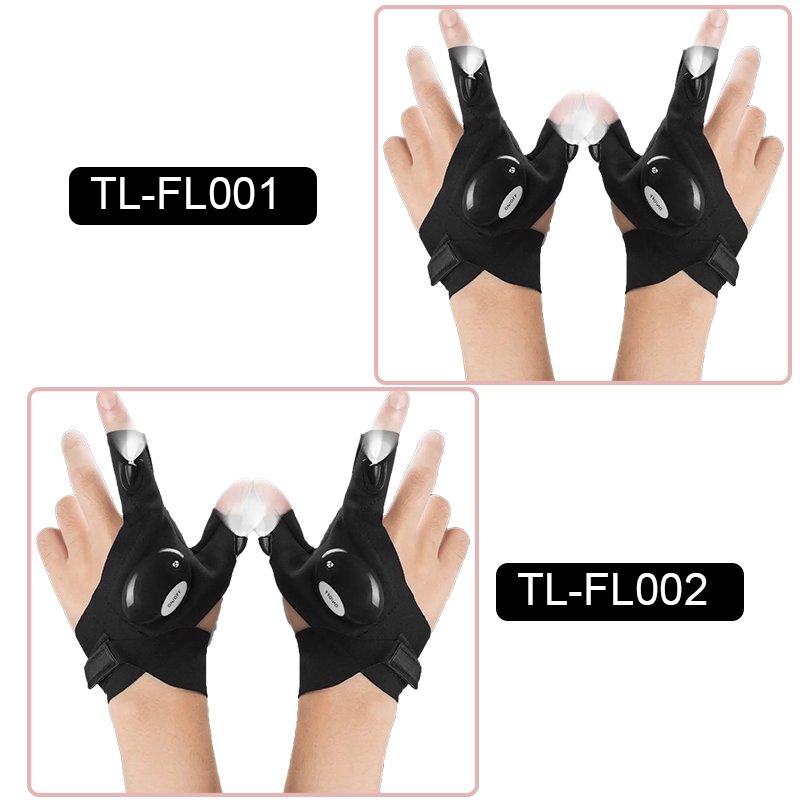 Rechargeable Flashlight Gloves LED Multifunction Portable LED Working Mitten Flashlight Finger With USB Lithium Battery