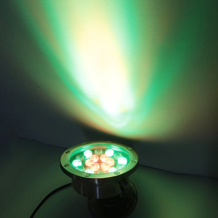 IP68 waterproof 12 volt 18W rgb led underwater light for swimming pool fountain aquarium fish tank pond
