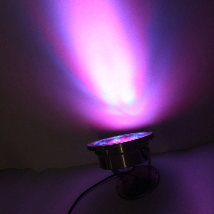 IP68 waterproof 12 volt 18W rgb led underwater light for swimming pool fountain aquarium fish tank pond