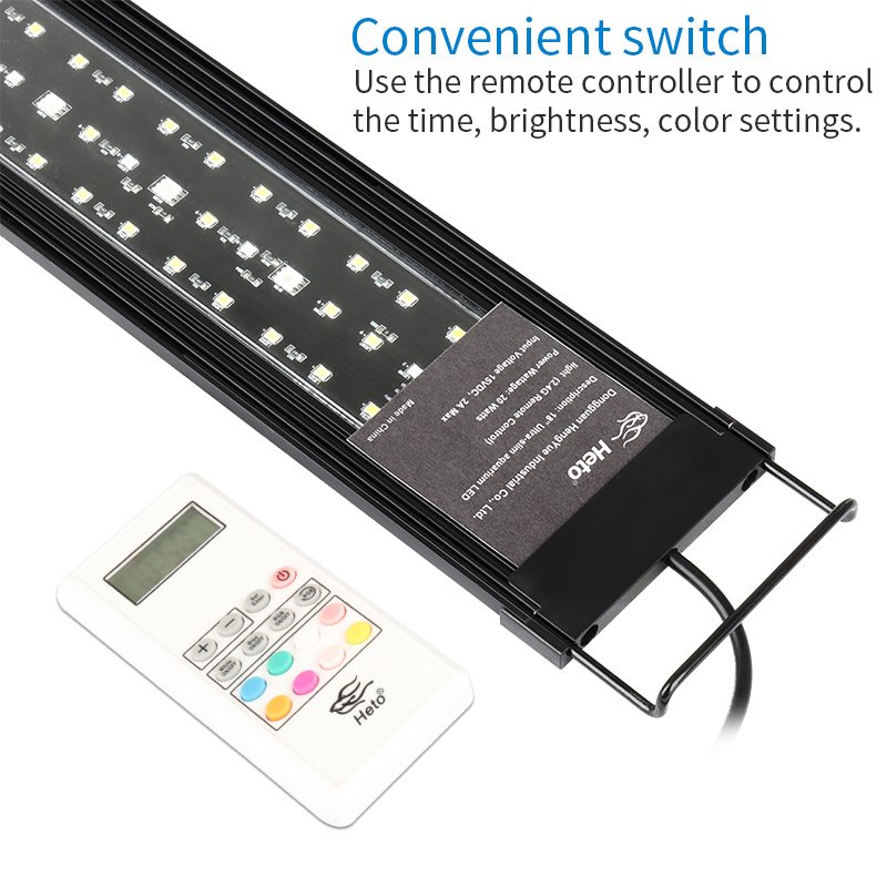 Aquarium LED lamp 12V 20W planted Fish Tank Light for freshwater With Remote controller aquarium lights for live plant tank
