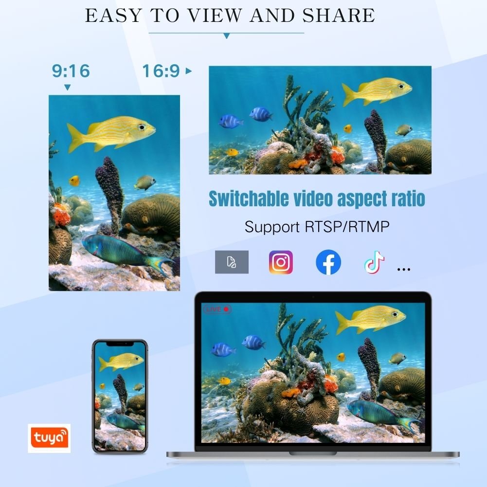 Barlus IP68 HD underwater camera, swimming pool aquarium available for deep underwater electric zoom function