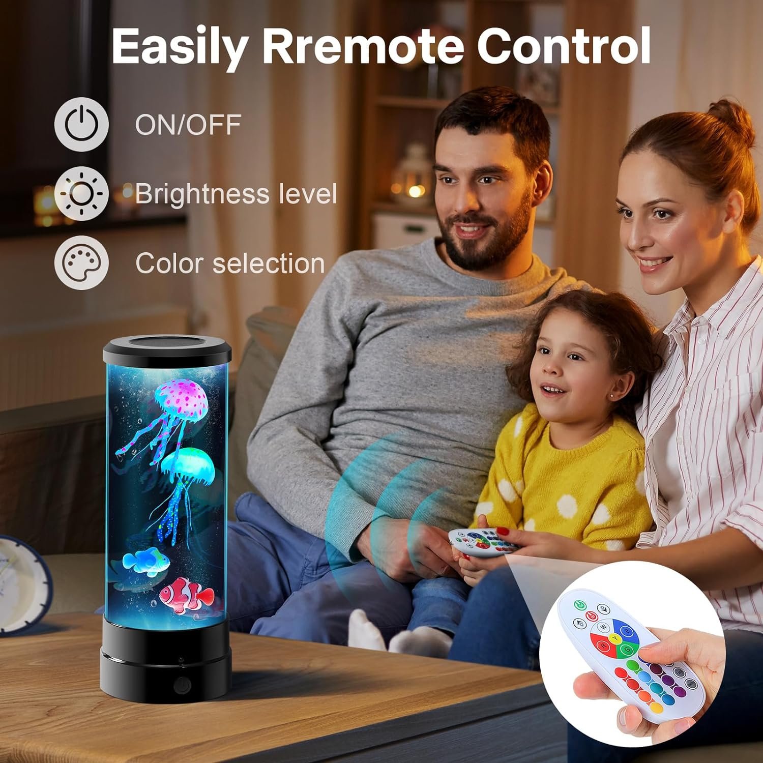 New Trend Electric Jellyfish Tank Table Lamp LED Fantasy Jellyfish Lava Lamp Mood Light Color Changing Aquarium Jellyfish Lamp