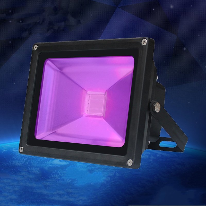 LED UV floodLight High Power 50W LED Flood Light IP65-Waterproof (85V-265V AC) for Party ,Neon Glow, Glow in The dark