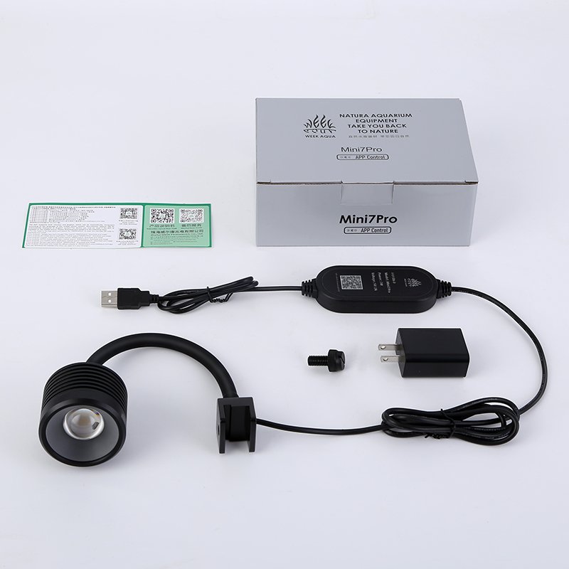 week aqua Mini7Pro cob aquarium led 2700k 4000k 6500k focusing spotlight smart aquarium light for fish tank aqwarium lights