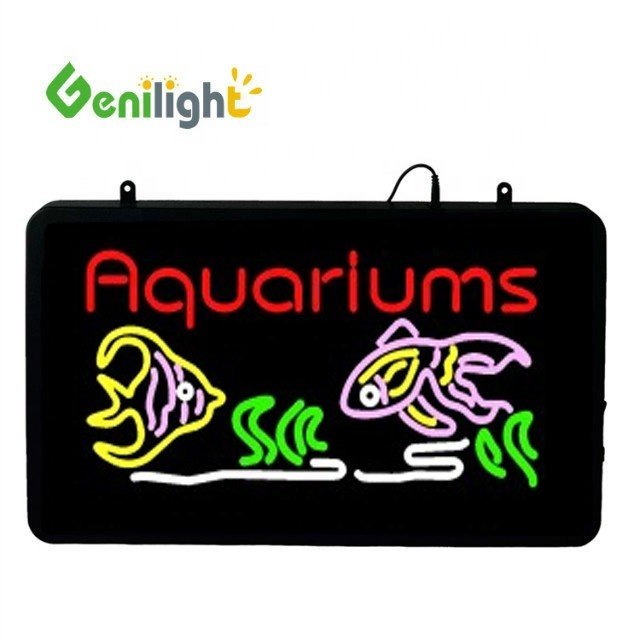 Genilight 56*33 cm best design led aquarium light neon signs for aquarium holds