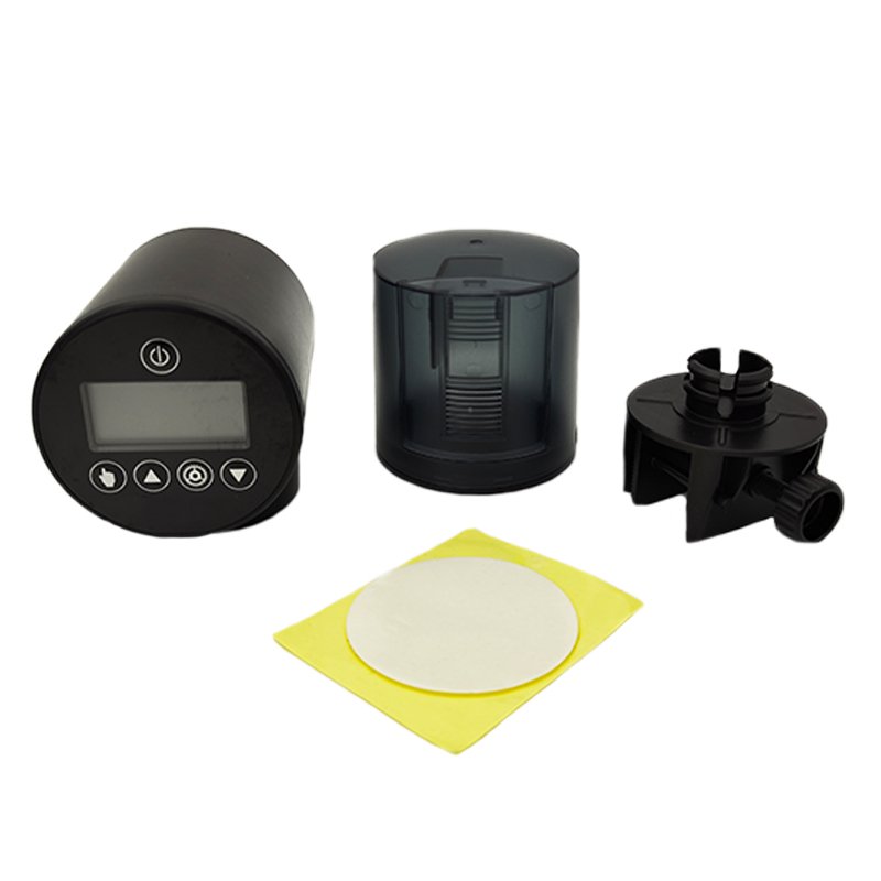 Aquarium Dry Battery Black Timer Fish Turtle Food Dispenser Automatic Fish Feeder for Fish Tank