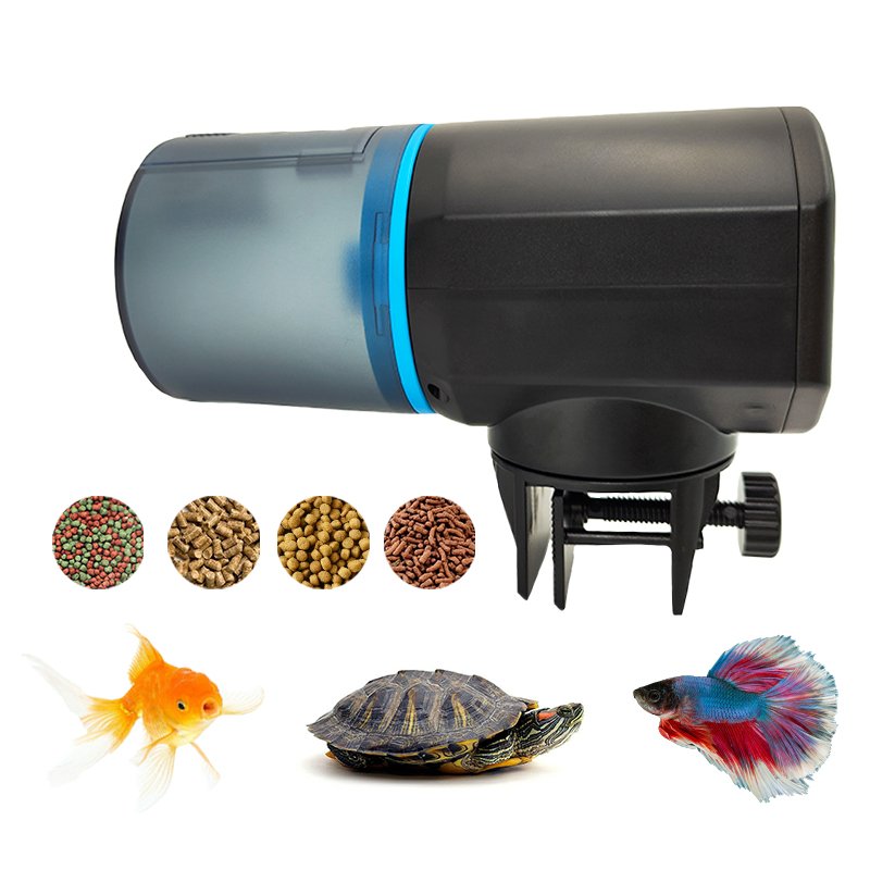 Blue Touch Control 200ml Smart Timer Automatic Fish Feeder Intelligent for Fish Tank Feeding