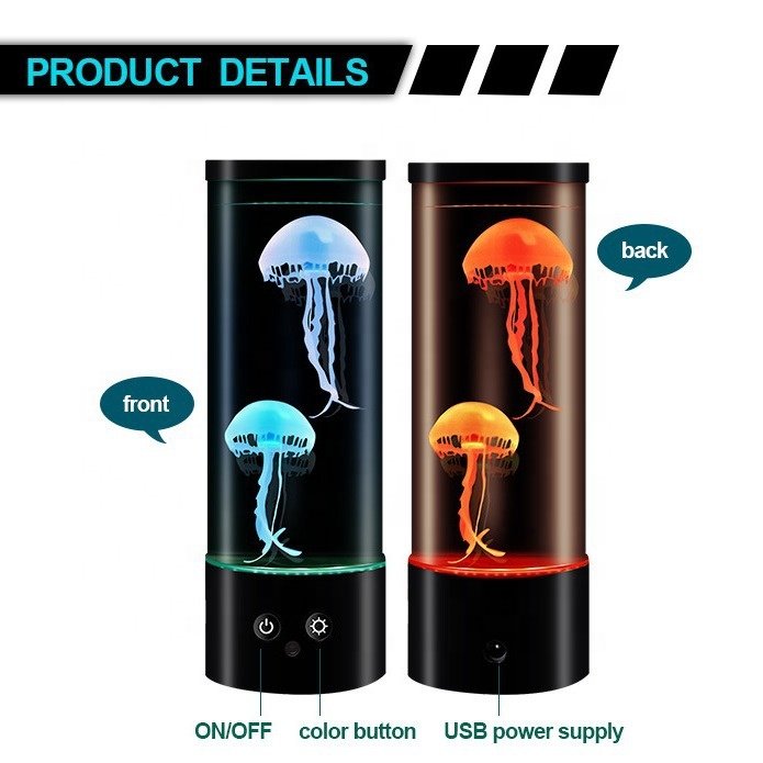 Hot sale Jellyfish Lamp 7 Color Changing Electric Round Jelly fish Aquarium Lava Lamp For Home Decor