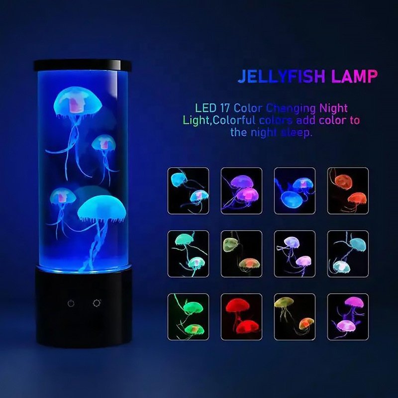 Hot sale Jellyfish Lamp 7 Color Changing Electric Round Jelly fish Aquarium Lava Lamp For Home Decor