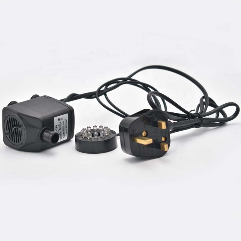Aquarium Water Pump with 12LED Lights Waterfall Decoration Aquarium Fish Tank Internal Filter Aquarium Water Filter Pump 8W