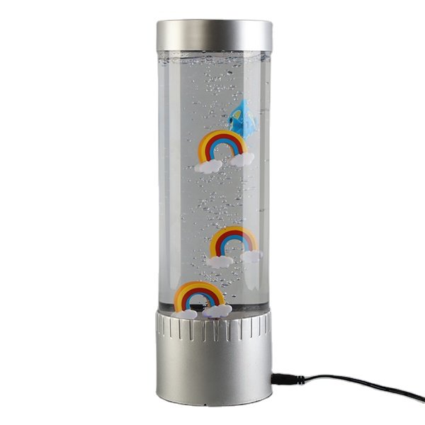 Mini Fish Lava Lamp Bubble LED Multi-Color Changing Aquarium Light Night Light for Home Office Living Room