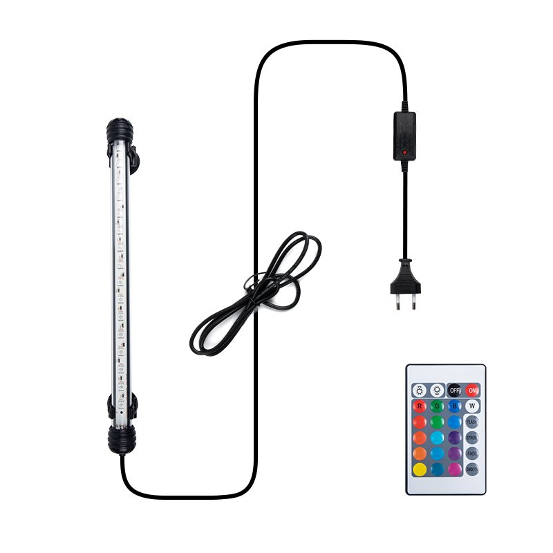 New Aquarium Background Light with Timer Wireless Remote Control RGB Colored Changing Underwater Fish Aquarium Tank Light