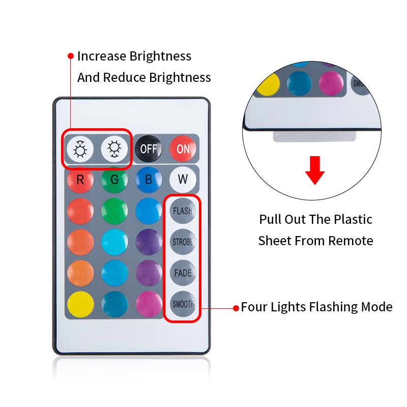 New Aquarium Background Light with Timer Wireless Remote Control RGB Colored Changing Underwater Fish Aquarium Tank Light