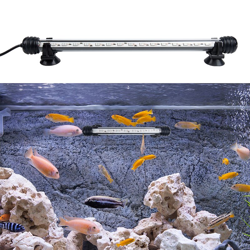 New Aquarium Background Light with Timer Wireless Remote Control RGB Colored Changing Underwater Fish Aquarium Tank Light