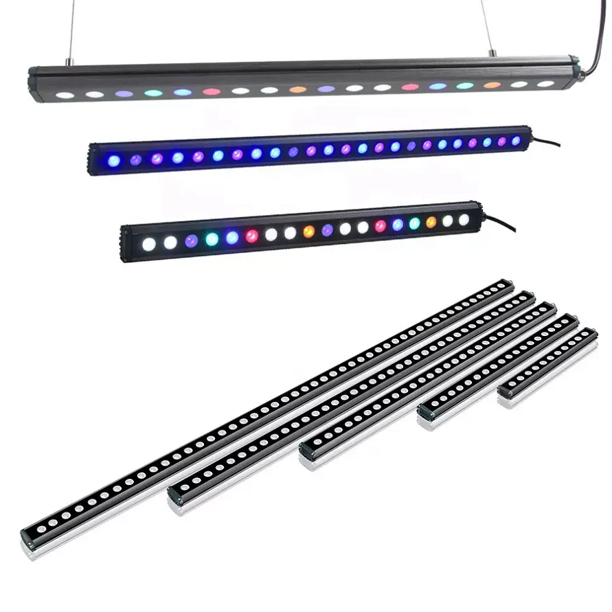 4ft 115cm led lighting in aquarium 108w for fish tank plants corals full spectrum rgbw reef aquarium led light