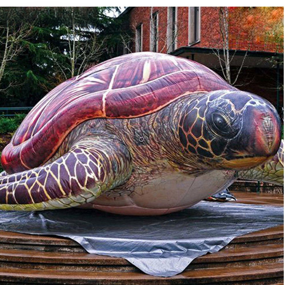 Hanging Aquarium Giant Inflatable Sea Turtle With LED Lights For Ocean Events Inflatable Sea Animals Simulation
