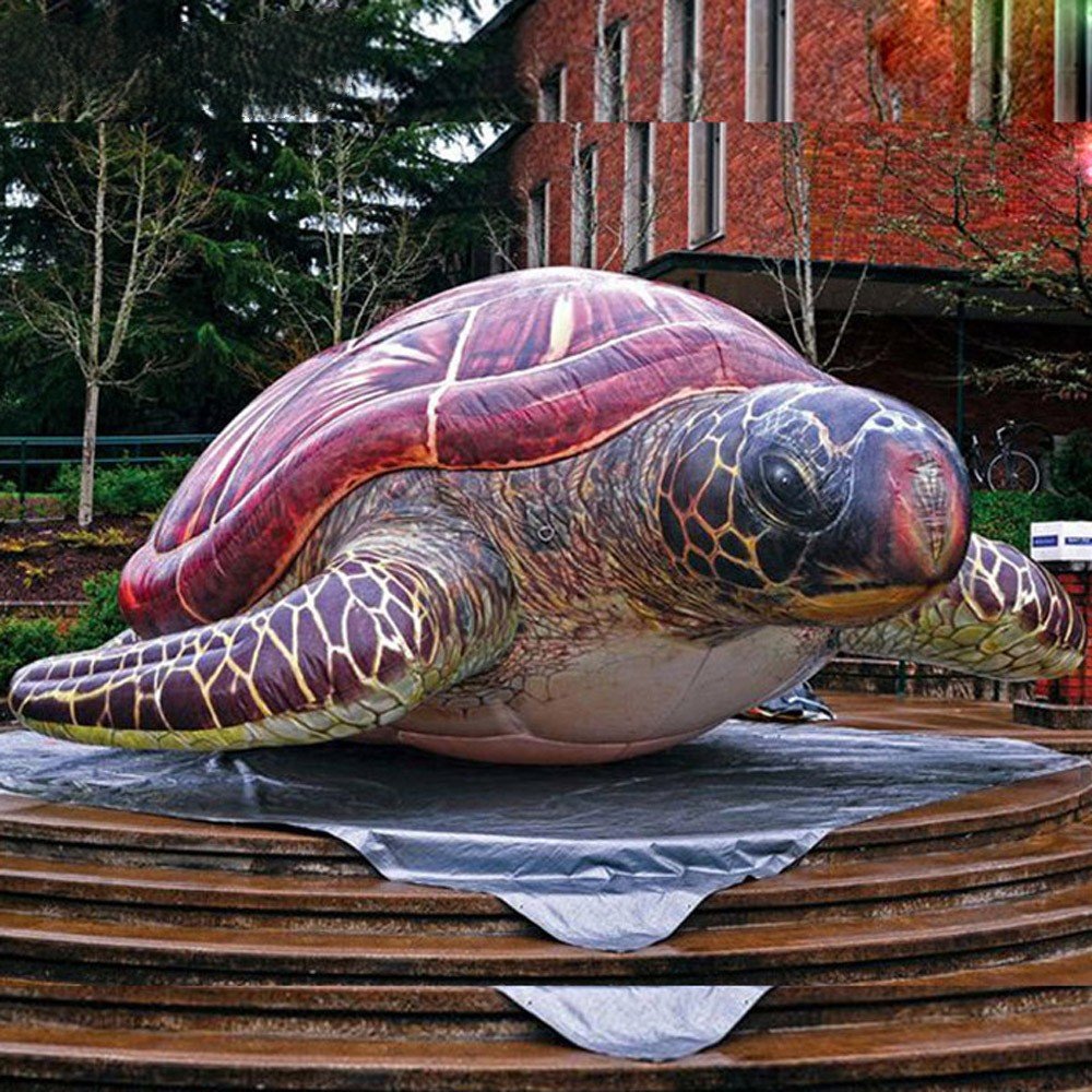Hanging Aquarium Giant Inflatable Sea Turtle With LED Lights For Ocean Events Inflatable Sea Animals Simulation
