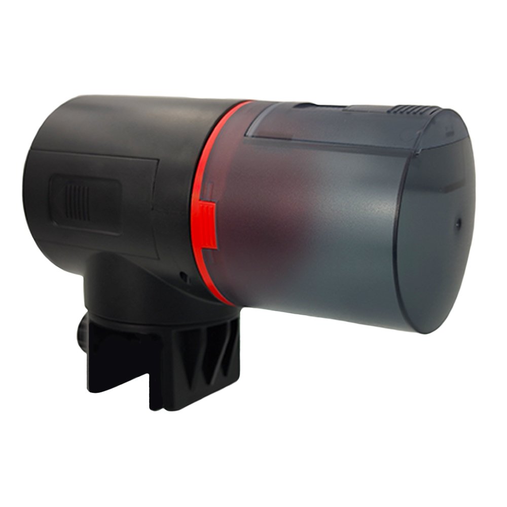 Customized Smart Black Plastic Timed Koi Carp Fish Feeder Automatic for Aquarium