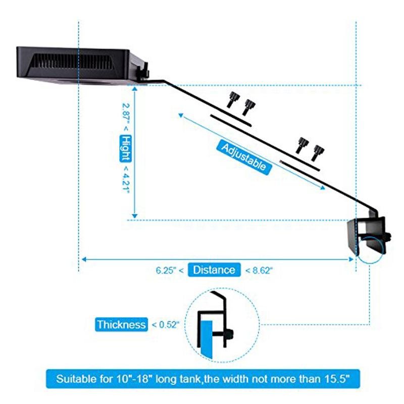 Aquarium Reef LED Light 30W A029 Aqua Knight V1 Marine Saltwater Coral LED Light Touch Control for Nano Tank LPS SPS FOT Tank