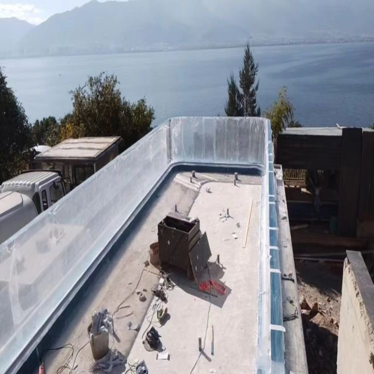 Outdoor Training Diving Movable Steel Structure Acrylic Swimming Pool Lucite Acrylic Material